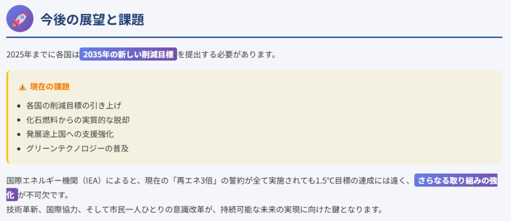 今後の取り組み（温暖化対策）図解