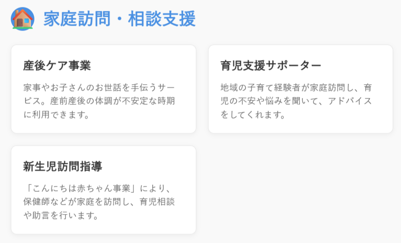 家庭訪問・相談支援