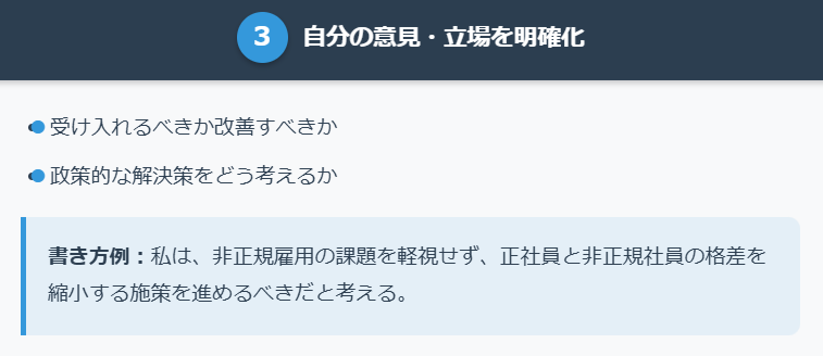 入試小論文では「自分の考え」を示すことが重要です。