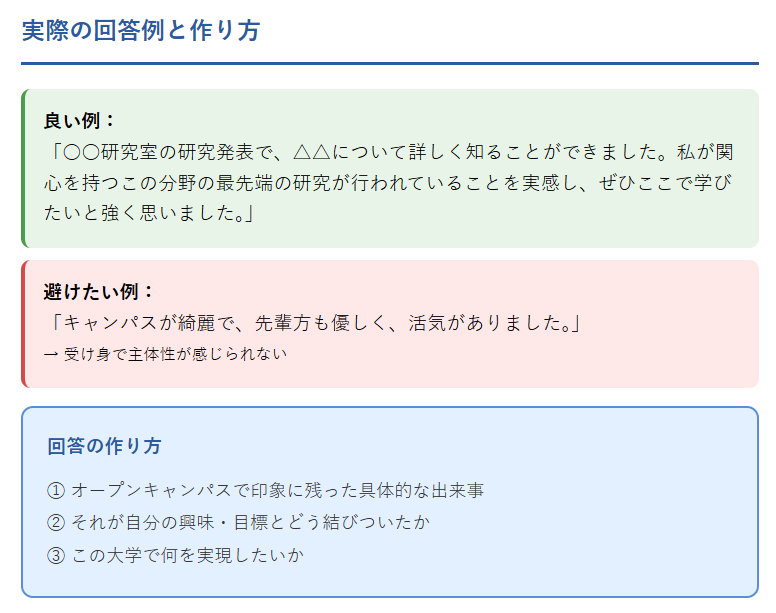 実際の回答例と作り方